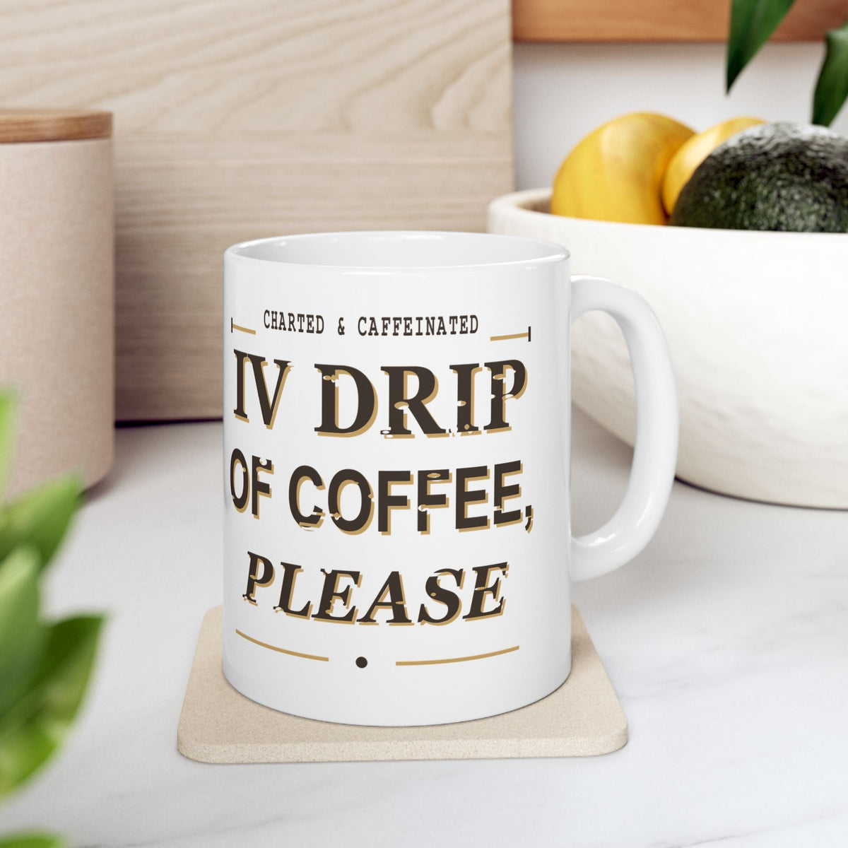 IV Drip of Coffee Nurse Mug | Charted & Caffeinated
