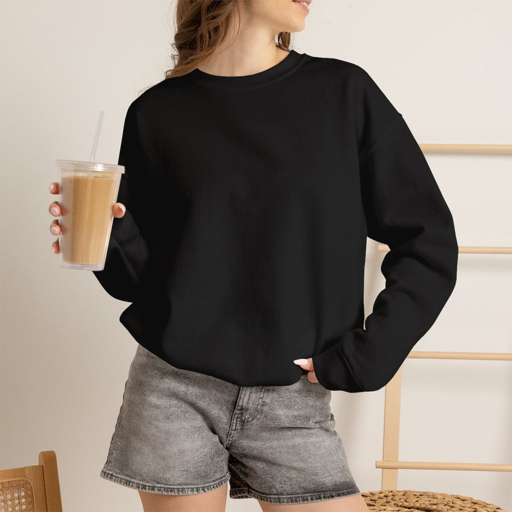 Lifestyle view of the Shift Tiles cuff-mark crewneck