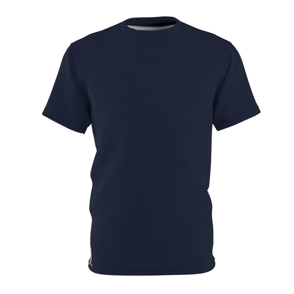 Studio front of the Three Twelves hidden-hem nurse tee